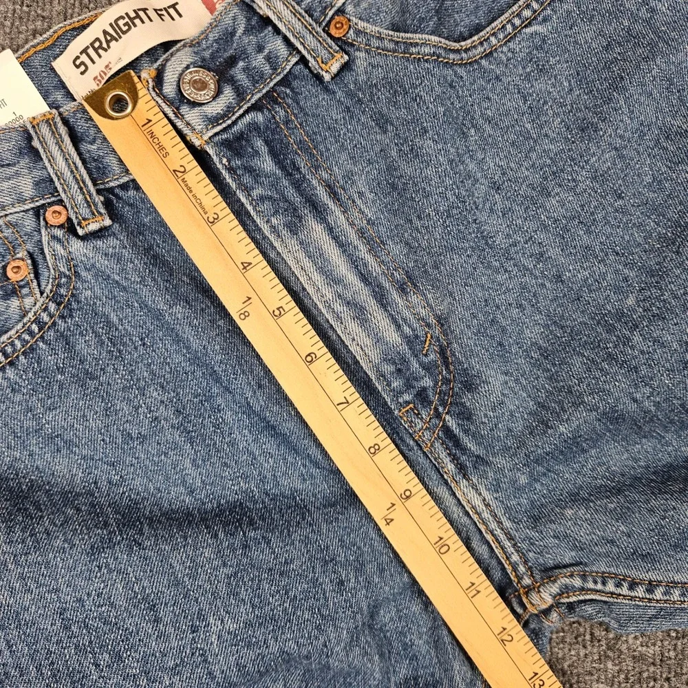 Levis 505 Straight Fit Jeans Men's 34x30 Denim Cotton Dark Wash Blue NEW Vintage